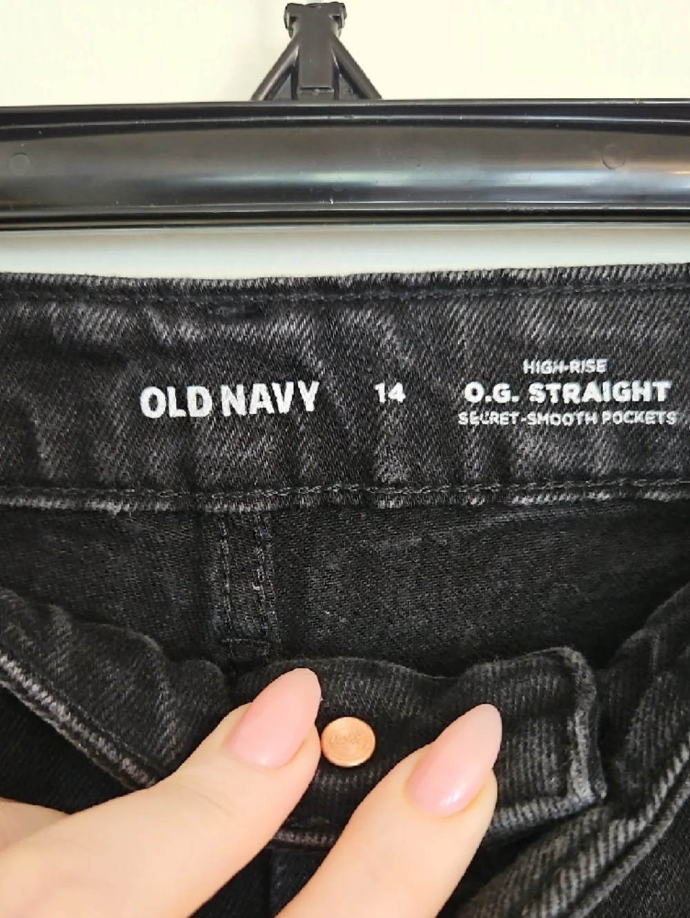 Old Navy Black Frayed Hem Denim Shorts